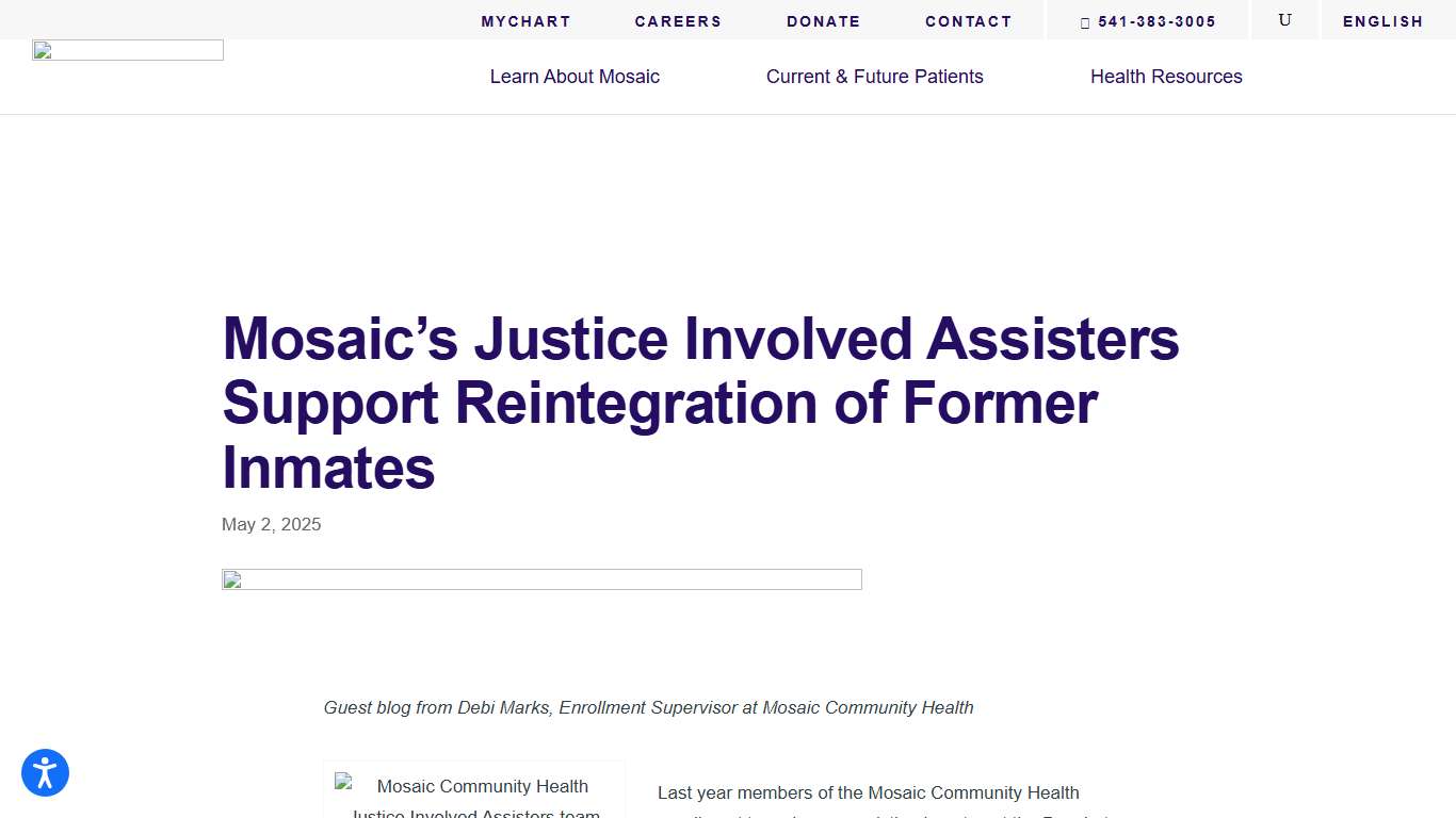 Mosaic's Justice Involved Assisters Support Reintegration of Former Inmates | Mosaic