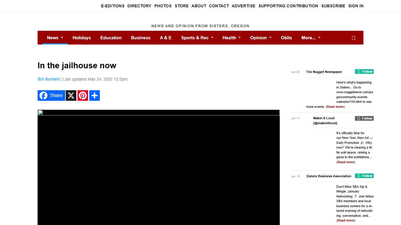 In the jailhouse now - The Nugget Newspaper